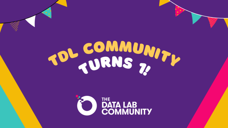 Purple announcement banner reading TDL community turns 1