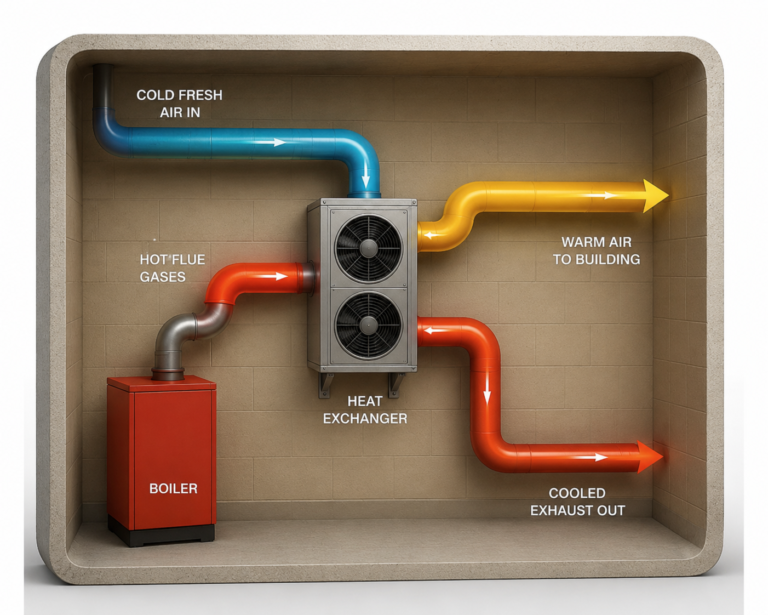 Graphic of Highland heat Harvester solution for boilers